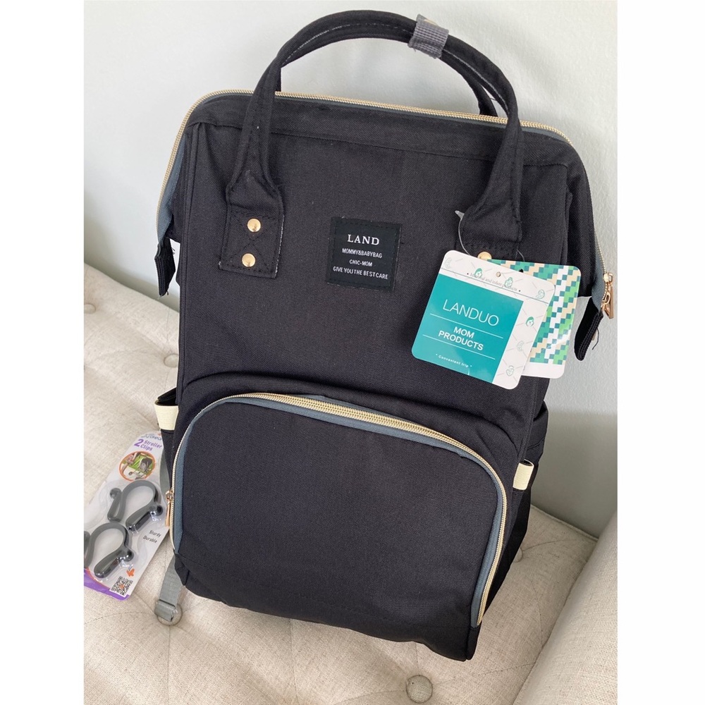 Land Baby Diaper Bag Backpack Large Capacity Travel Waterproof NWT